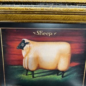 Primitive Sheep Print by D.Lacey-Derstine from "Cow, Pig & Sheep Series"